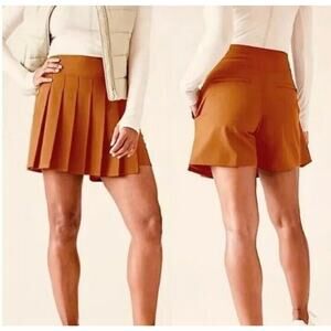 Athleta Endless Pleated Skort In Rust Orange Tennis Golf Sz 4